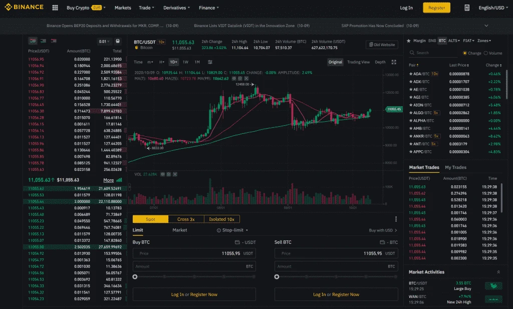 Binance Exchange Trading