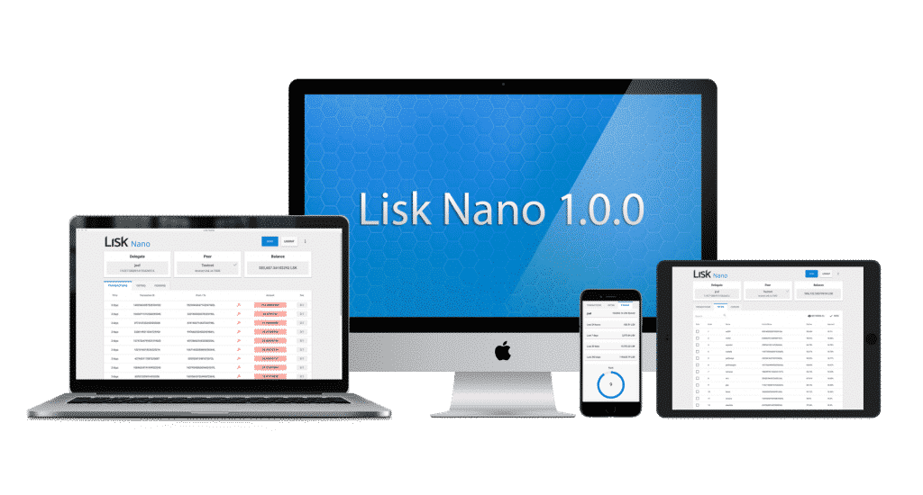 Lisk Nano wallet voor desktop en mobiel