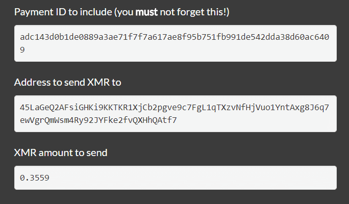 Anoniem Bitcoin versturen via XMR.to