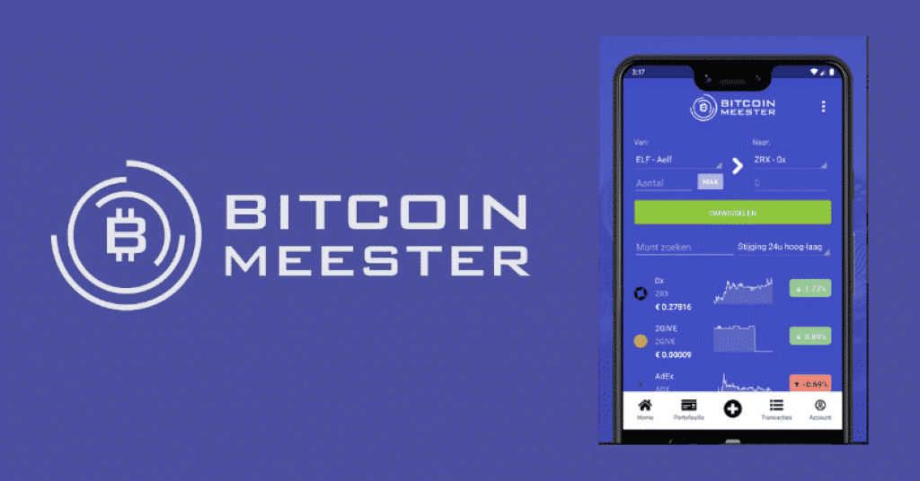 Bitcoin Meester app header