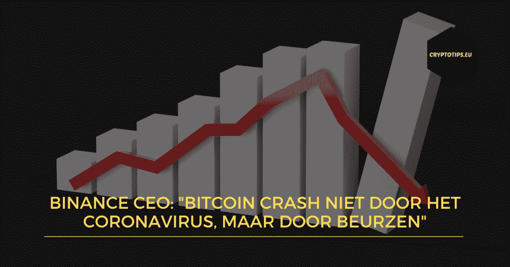 Binance CEO: "Bitcoin crash niet door het coronavirus, maar door beurzen"