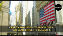 Crypto analisten waarschuwen dat Wall Street te bullish is