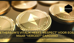 Ethereum’s Vitalik heeft "respect" voor EOS, maar "vergeet" Cardano