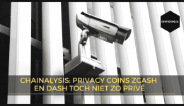 Chainalysis: Privacy coins Zcash en Dash toch niet zo privé