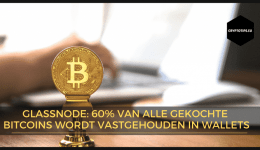 Glassnode: 60% van alle gekochte Bitcoins wordt vastgehouden in wallets