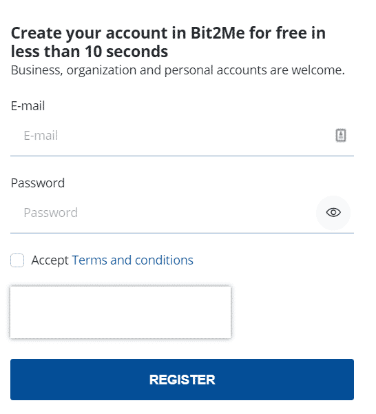 Register at Bit2Me