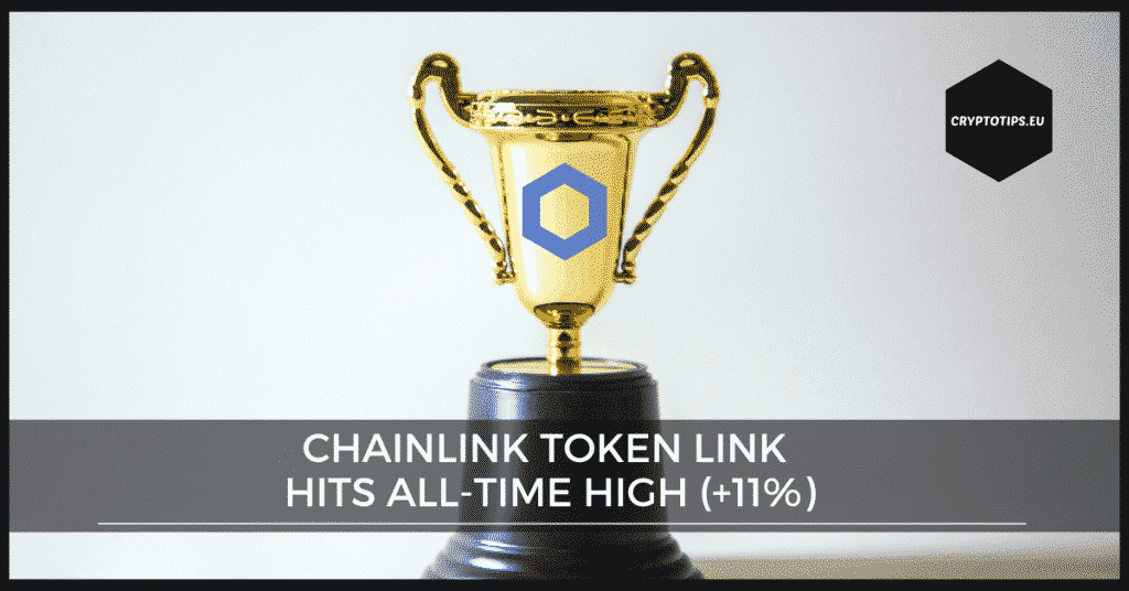 Chainlink token LINK hits all-time high +11%