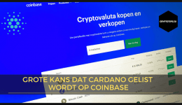 Grote kans dat Cardano gelist wordt op Coinbase