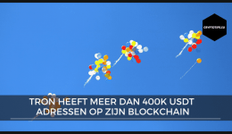 Tron heeft meer dan 400k USDT adressen op zijn blockchain