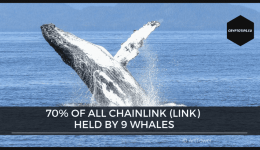 70% of all Chainlink (LINK) held by 9 Whales
