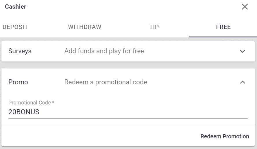 Free Redeem Promo Code