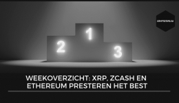 Weekoverzicht: XRP, Zcash en Ethereum presteren het best