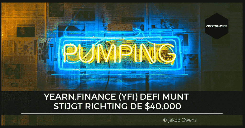 Yearn.finance (YFI) DeFi munt stijgt richting de $40,000