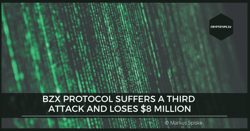 bZx protocol suffers a third attack and loses $8 million