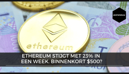 Ethereum stijgt met 23% in een week. Binnenkort $500?
