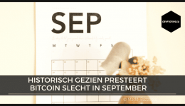 Historisch gezien presteert Bitcoin slecht in september