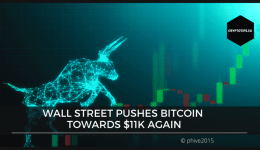 Wall Street pushes Bitcoin towards $11k again