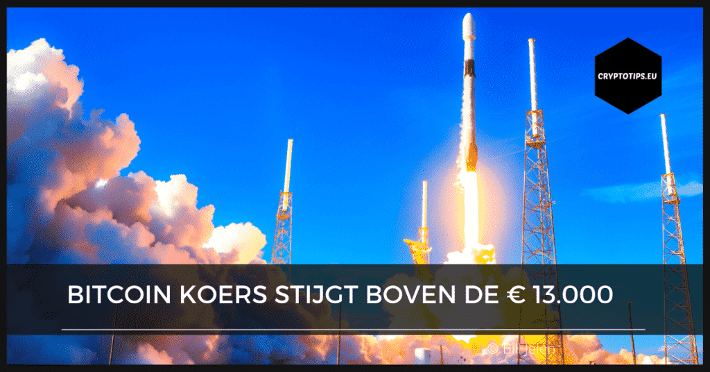 Bitcoin koers stijgt boven de € 13.000