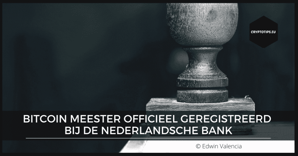 Bitcoin Meester, Bitladon officieel geregistreerd bij De Nederlandsche Bank