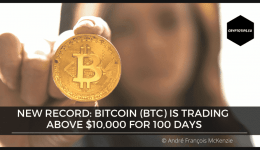 New Record: Bitcoin (BTC) is trading above $10,000 for 100 days