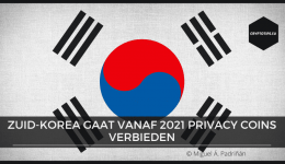 Zuid-Korea gaat vanaf 2021 privacy coins verbieden