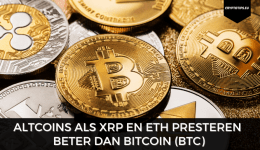 Altcoins als XRP en ETH presteren beter dan Bitcoin (BTC)