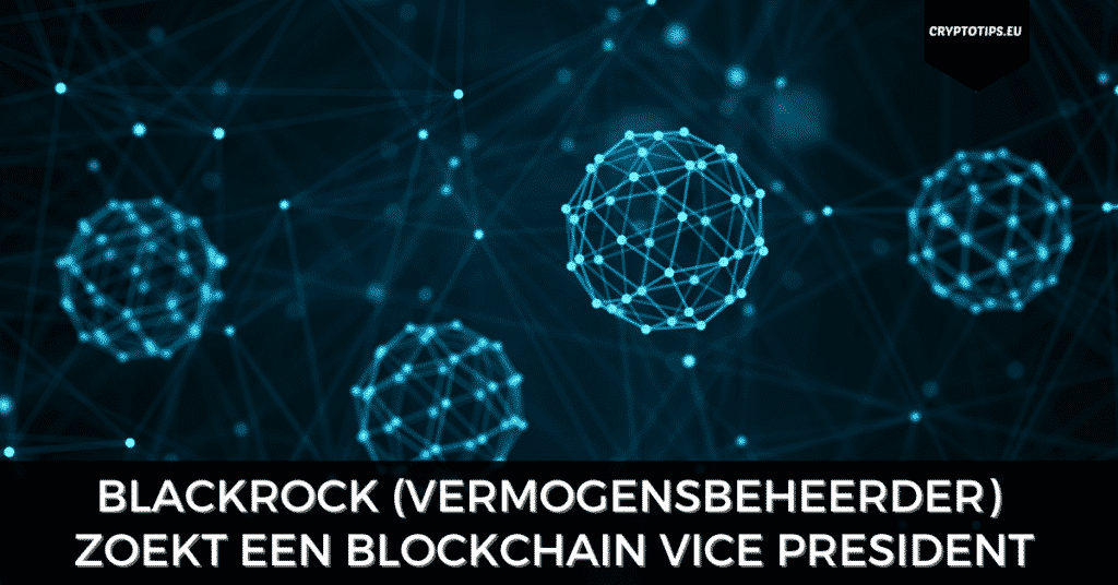 Blackrock (vermogensbeheerder) zoekt een Blockchain Vice President