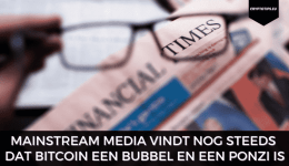 Mainstream Media vindt nog steeds dat Bitcoin een bubbel en een Ponzi is