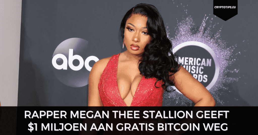 Rapper Megan Thee Stallion geeft 1 miljoen dollar aan gratis BTC weg