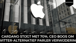 Cardano stijgt met 70%, CEO boos Twitter alternatief Parler verwijdering
