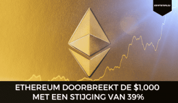 Ethereum doorbreekt de $1,000 met een stijging van 39%