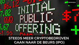Cryptobedrijven gaan naar de beurs (IPO).