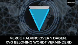 Verge halving over 5 dagen, XVG beloning wordt verminderd