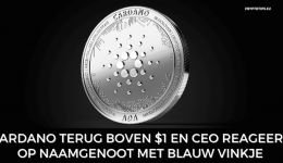 Cardano opnieuw $1 en CEO reageert op naamgenoot met blauw vinkje