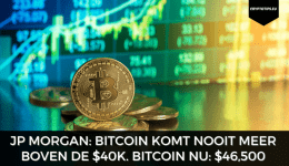 JP Morgan: Bitcoin komt nooit meer boven de $40K. Bitcoin nu: $46,500