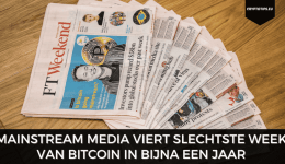 Mainstream Media viert slechtste week van Bitcoin in bijna een jaar