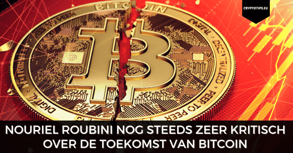 Nouriel Roubini nog steeds zeer kritisch over de toekomst van Bitcoin