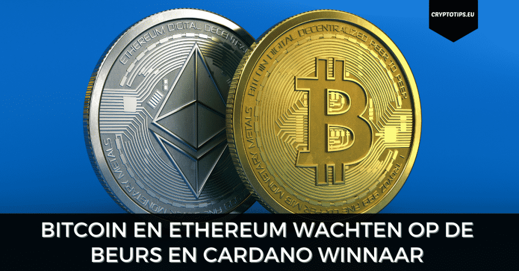 Bitcoin en Ethereum wachten op de beurs en Cardano winnaar
