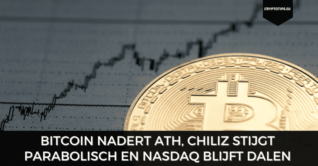 Bitcoin nadert ATH, Chiliz stijgt parabolisch en Nasdaq blijft dalen
