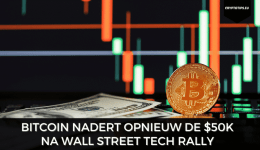 Bitcoin nadert opnieuw de $50k na Wall Street Tech rally