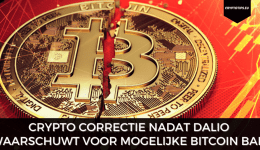 Crypto correctie nadat Dalio waarschuwt voor mogelijke VS Bitcoin ban