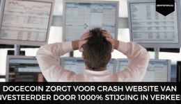 Dogecoin zorgt voor crash website door 1000% stijging in verkeer