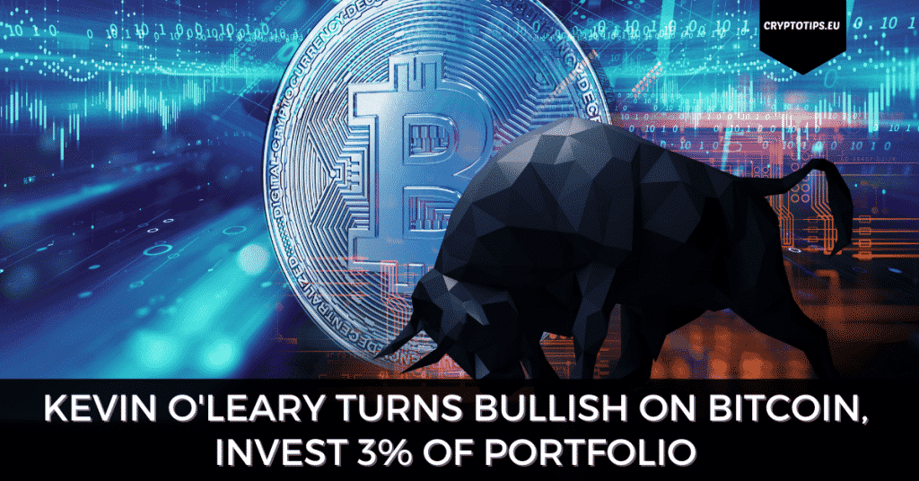 Kevin O'Leary Turns Bullish On Bitcoin, Invest 3% Of Portfolio