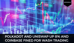 Polkadot and Uniswap up 8% and Coinbase Fined For Wash Trading