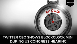 Twitter CEO Shows Blockclock Mini During US Congress Hearing