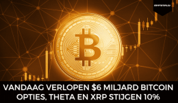 Vandaag verlopen $6 miljard Bitcoin opties, Theta en XRP stijgen 10%