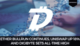 Ether Bullrun Continues, Uniswap Up 18% And DigiByte Sets All-Time High