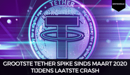 Grootste Tether spike sinds maart 2020 tijdens laatste crash
