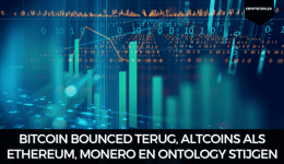 Bitcoin bounced terug, altcoins als Ethereum, Monero en Ontology stijgen
