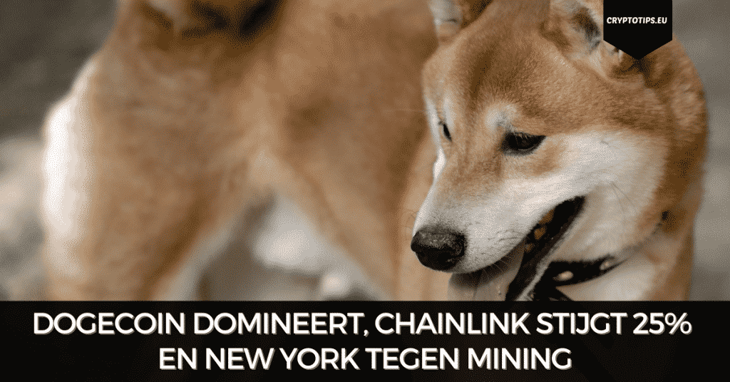 Dogecoin domineert, Chainlink stijgt 25% en New York tegen mining
